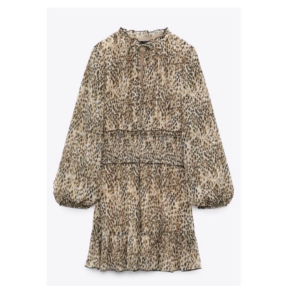 ZARA Dress Animal Print Leopard Medium